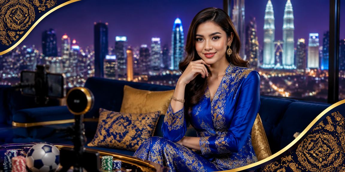 Malaysian VIP player receiving a betting bonus wearing baju kurung in Kuala Lumpur
